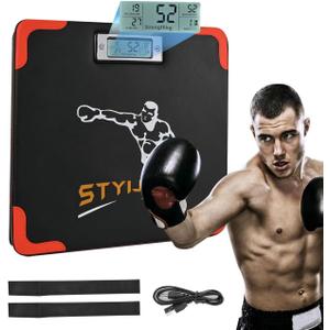 Punch Force Tester, Upgrade Version Wall Boxing Punching Pad, Automated Screen System Wall Punching Pad for Athletes and Beginners, No Brilling, Easy to Install.