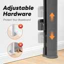 70 Inch Wide Retractable Baby Gate for Doorways, Extra Long Dog Gate Indoor Pet Gate Retractable Gate Outdoor Gates for Decks, Extra Long Baby Gates for Large Openings, Gray