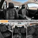 Car Seat Covers Full Set for 5 Seats Lumbar Support Breathable