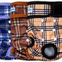 Leekalos Reusable Washable Dog Diapers Female (3 Pack) - Highly Absorbent Doggie Diapers - Size Adjustable Puppy Diapers for Dog Period Panties (Medium) (Medium (12.5"-15" Waist), Plaid)