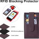 Chelmon Womens Wallet Slim RFID Blocking Bifold Multi Card Case Wallet with Zipper Pocket (Wine Red)