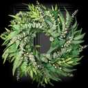 26 Inch Eucalyptus Wreaths for Front Door Year Round, Large Green Artificial Farmhouse Wreath for Home Decorations Outdoor Indoor Wall Window Porch