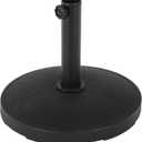 Pure Garden Patio Umbrella Base Stand - 26lb Weighted Polyethylene and Cement - 9.8 Stem Fits 1.5-1.9 Diameter Poles - Outdoor Umbrella Base for Deck or Pool, Black