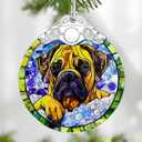 Bullmastiff Dog Stained Glass Ornament, Christmas Ornament  Christmas Tree Decor, Holiday Decor, Stocking Stuffer, Gift Idea, Gifts for Dog Lover, Pet Lover