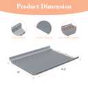 MOASKER 19.2 Inch Ash Pan Replacement Parts for Nexgrill 810-0025 Charcoal Grills, Heavy Duty Steel Gray Coating Ash Pan/Drip Pan for Nexgrill Charcoal 22inch Grills 810-0025,19.2" Drip Pan