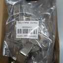 Probrico (4 Pieces Clip On Full Overlay Frameless Furniture Cabinet Door Concealed Hinges Nickel Plated Cabinet Hardware