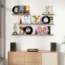 Picture Ledge Shelf, Small Floating Shelves Set of 8, 16 Inches Nursery Book Shelves for Toys Storage, Kids Bookshelf Wall Mounted for Living Room Bedroom Decor Books Photo Frames, Distressed Grey