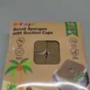 16 Pack Biodegradable Natural Kitchen Sponges, Compostable Cellulose & Coconut Square Scrubber, Dual Sided Dish Sponge for Washing Dishes, Eco Friendly