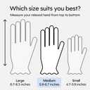 Clearbody Organics 100% Organic Cotton Gloves - 5 Pairs of White Gloves, M - Hand Moisturizer - Sleeping Mitts for Dry Hands - Washable Cotton Liners for Men & Women