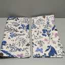 AEIOAE Summer Pillow Covers 20x20 Inch Set of 2,Navy Blue Wild Flower Plant Throw Pillows Case,Seasonal Floral Outdoor Decorative Square Linen Farmhouse Decor Cushion Covers for Home Sofa Bed Couch