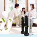 Cabilock Mini Portable Tower Fan Bladeless Electric Cooling Air Conditioner with Oscillating Function for Home Office and Travel White