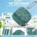 for Airpods 4 Case, Ekoonpft Flower Engraved Cases for Apple AirPods 4th Generation 2024, Soft Silicone Cover for Women Girly with 3-in-1 Cleaning Kit & Keychain, Anti-Scratch, Shockproof (A A-Pine Green)