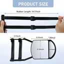Car Towing Mirrors, 2 Pcs Black, Extendable Towing Mirrors for Trucks & SUVs, Clip-On/Strap-On Universal Fit, Frameless Glass for Wider View, Anti-Vibration, Easy Installation