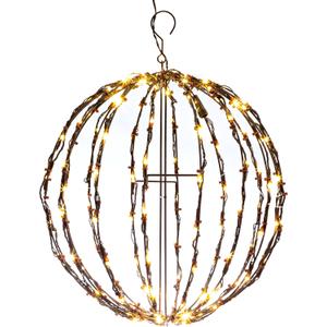 Elf Logic 16” Outdoor/Indoor LED Christmas Light Ball with Automatic Timer. Durable, Waterproof, Long-Lasting, Lightweight Bright Light Ball. Warm LED Lights for Holiday Decor, Patio, Wedding Decor