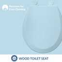 Bemis 500EC 464 Wood Toilet Seat with Easy Clean & Change Hinges, Round, Dresden Blue