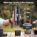 Maestri House 150W Espresso Maker with 2-3 Min Fast Self-Heating, Portable Travel Espresso Coffee Machine with Bag, Small Tea Cup Also Holder for NS Capsule & Ground Coffee for Car Camping, RV, Hiking