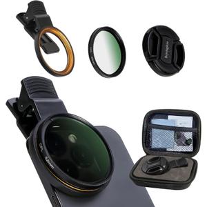 52MM Circular Polarizer Filter, Ultra Slim Multi-Coated CPL Lens Filter, Clip-on Phone Camera Filter Kit, Compatible for iPhone 15 14 13 12 11,Motorola, Google Pixel and Other Smart Phones