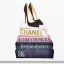 'Glam Fashion Book Set Black Pump Heels'| Canvas Art | Stupell Industries | 40 x 30 Inches, Easy to Hang and Sturdy, Made in USA, by Amanda Greenwood
