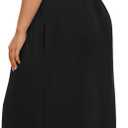 LONGYUAN Women's Plus Size Maxi Dresses for Curvy Women Summer Short Sleeve Casual 2026 Long Dress XL-6XL (Black, XXXL)