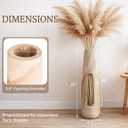 Tall Wooden Floor Vase for Pampas Grass 22 Inch Solid Wood Decorative Vase for Rustic Farmhouse & Boho Living Room, Bedroom & Entryway Decor