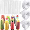 Gisafai 3 Rolls Candy Lei Netting Tubing Lei Tubing Mesh Bags 360 ft Length Clear Candy Dessert Filler for DIY Wreaths Hawaiian Party Wedding Supplies Graduation Celebration
