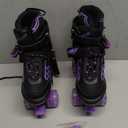 Kids Roller Skates for Boys Adjustable Roller Skates for Men Women Girls with 8 Wheels Lighting for Indoor Outdoor Quad Skates, Size M 35-38