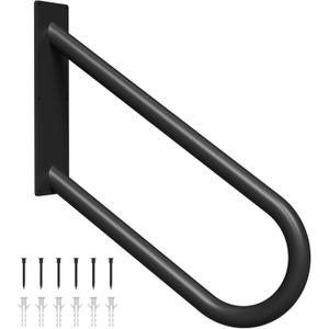 Aduanbang Heavy Duty Wall Mount Handrails for Outdoor Steps, U-Shape Non-Slip Stair Safety Grab Bar, 20 Inch Metal Railing for 1-3 Steps, Indoor/Outdoor Use, Garage, Porch, Courtyard, Garden