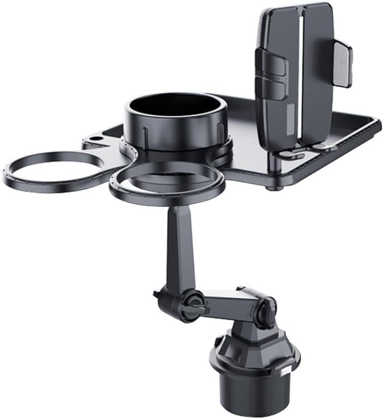 Car Cup Holder Adjustable 360Rotating Multifunctional Car Seat Cup Holder Snack Tray Drink Holder Dual Cup Holder Expander