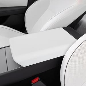 frani Center Console Armrest Cover Designed for Tesla Model 3 Highland 2024-2026 and Model Y Juniper 2026 Refresh,Non-Slip Designed with EZ Snap On Install-White