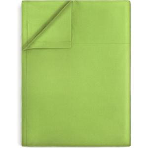 Lirex Bean Green Flat Sheet Twin,Ultra Soft & Breathable Brushed 1800 Microfiber, Hotel Quality Flat Sheet Sold Separately, Top Sheet for Bed (Bean Green, Twin)