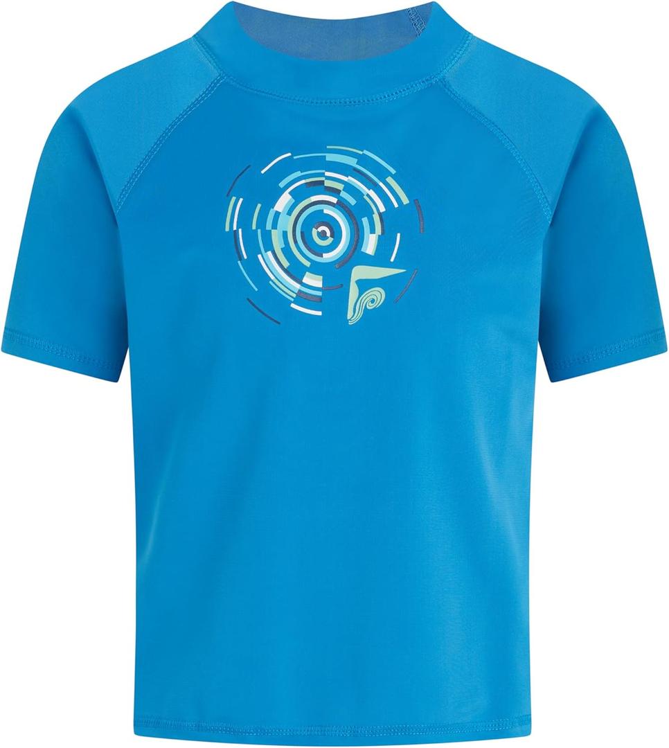 Kanu Surf Boys' Paradise UPF 50 Sun Protective Rashguard Swim Shirt (4T, Horizon Royal)