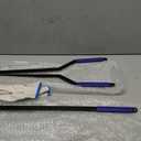 40 Heavy Duty Fire Tongs Set Firewood Grabber with Scissor Shape Serrated, Large Fire Pit Tool Outdoor/Indoor Bonfire Campfire Fireplace Tongs, A Pair of Gloves