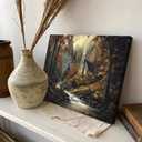 Fall Canvas Wall Art, Autumn Church Wall Decor, Forest Wall Art, Religious Art, Forest Posters Prints Pictures for Home Living Room Bedroom 16x24 Inch