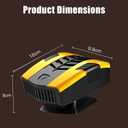 2 x 2-in-1 Portable Car Heater & Cooler Fan, 12V Fast Windshield Defroster and Defogger with 360 Rotation, Plugs into Cigarette Lighter (Yellow)