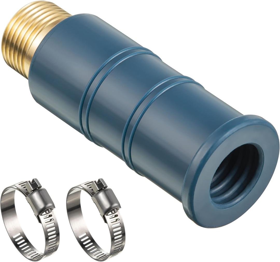 1 Pack Universal Faucet Hose Adapter, Thickened Sink Hose Attachment for Faucet, Flexible Silicone Sleeve Water Hose Connector for RV Garden Hose Damaged/Stripped Faucet Threads or Threadless Faucet