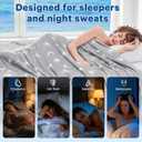 inhand Cooling Blanket - Cooling Blankets for Hot Sleepers -Decorative Lightweight Breathable Summer Cold Blankets for Sleeping Night Sweats to Keep Cool-(90"x90") Dark Grey-Sky
