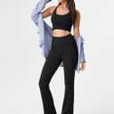 AFITNE Women's Flare Leggings High Waist Yoga Pants with Pockets Tummy Control Workout Casual Bootcut Pants (Black628)