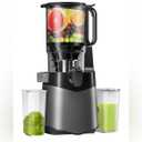 Slow Juicer Machines, 5.8" Feeding Chute For Fruits and Vegetables, High Juice Yield & Easy to Clean