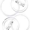 Chinco 50 Pack Acrylic Button Pins Badge Clear Custom Button Pins Kit Blank Photo Bulk Make Your Own Buttons for DIY Craft Supplies(2.875 Inch)