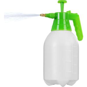 MaxWorks 51021 Hand Pump Sprayer Bottle 2L 0.5 Gal for Garden Indoor Outdoor Home with Adjustable Brass Nozzle of Mist Setting with Lock Switch