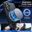 Magnetic for Samsung Galaxy Z Fold 7 Case,[Built-in Screen Protector] [Hinge Protection] [Kickstand][Compatible with MagSafe] Full Body Protective Phone Case for Galaxy Z Fold 7 Black