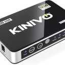 Kinivo HDMI Switch with Audio Extractor 360BNT (3 in one out, Toslink Optical Audio Port, SPDIF, 4K 60Hz, High Speed 18Gbps, IR Remote) - Compatible with Roku, PS5, Xbox, Apple TV, Dolby Digital/Atmos