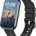 Health Fitness Tracker, Smart Watches for Women Men with 24/7 Heart Rate/Blood Pressure/Blood Oxygen Monitor, Sleep Tracker, Calories&Step Counter, IP68 Waterproof Activity Trackers for Android&iPhone (Black)