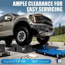 16000lb Stackable Heavy Duty Car Ramps for Oil Change,Save 50%Space | 7.3" Lift & 18 Anti-Slip Pads Offer Stability for Underbody Work. Stackable Design Fits Better for Tight Garage Spaces, 2Pack