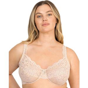 Signature Lace Unlined Underwire Bra with Added Support (38DDD, In the Buff)