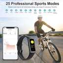 Zeacool Fitness Tracker with 24/7 Heart Rate, Blood Oxygen Blood Pressure Sleep Monitor, Activity Trackers 5 ATM Waterproof,Step Calorie Counter Pedometer Health Smart Watch for Women Men (Blac