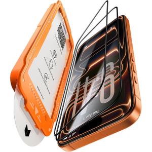 NeverBreak 9H+ Hardness for iPhone 17 Pro Screen Protector 12FT Military Grade Protection (Scratch, Shatter, Drop Resistance) Tempered Glass Full Edge Coverage 6.3" 2025, 2 Pack with De-Bubble Card (Clear)