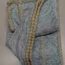 MIULEE Pack of 2 Couch Throw Pillow Covers 18x18 Inch Aqua Green Farmhouse Decorative Pillow Covers with Stitched Edge Soft Chenille Solid Dyed Spring Pillow Covers for Sofa Bed Living Room