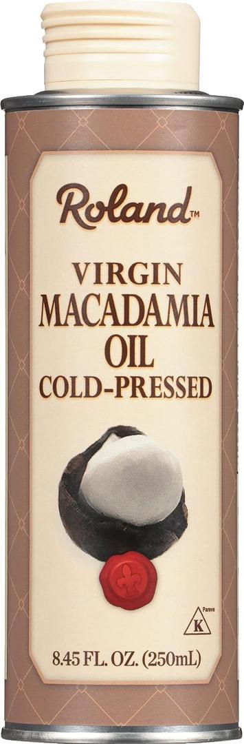 Roland Foods Virgin Cold-Pressed Macadamia Oil, Specialty Imported Food, 8.45 Ounce, Pack of 1 (EXP 01/01/29)