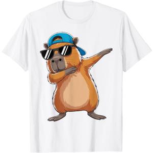 Cute Dabbing Capybara Animal Boys Men Toddler Kids T-Shirt. M Size